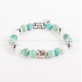 Amazonit – Türkenit – Kagyló –Ezüst Hematit - Buddha Ezüst 