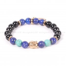 ÓNIX-LAPIS LAZULI-TÜRKENIT - BUDDHA ARANY