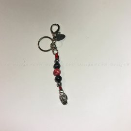 Orion Tengeri Üledék Jaspis - Ónix - Ezüst hematit - Buddha tenyere Kulcstartó