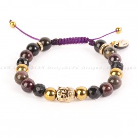 TURMALIN -GRÁNÁT - ARANY HEMATIT - FAZETTÁLT ÓNIX - ARANY BUDDHA