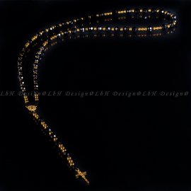 Fazettált Ónix - Arany Hematit - Rózsafüzér