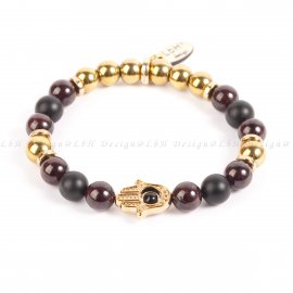 GRÁNÁT - ARANY HEMATIT - ÓNIX - FATIMA KEZE ARANY