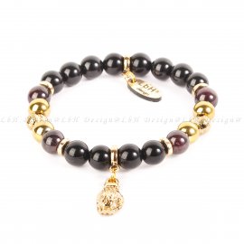 GRÁNÁT - ÓNIX - ARANY HEMATIT - BUDDHA TENYERE