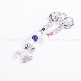 Kagyló-Szodalit-Rózsakvarc-Ezüst Hematit LOVE