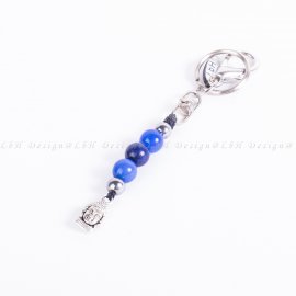 Kék Achát-Szodalit-Ezüst Hemtait - Buddha