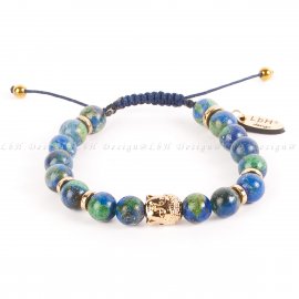 MALACHIT -  AZURIT - BUDDHA ARANY