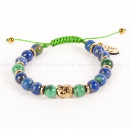 MALACHIT - LAPIS LAZULI - AZURIT MALACHIT - BUDDHA ARANY