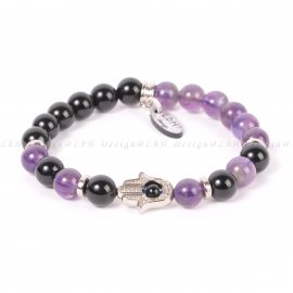 ÓNIX-AMETISZT - FATIMA KEZE EZÜST