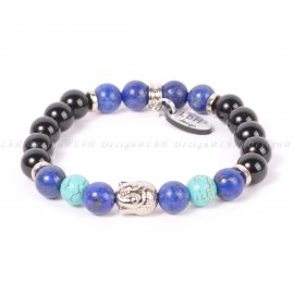 ÓNIX-LAPIS LAZULI-TÜRKENIT - BUDDHA EZÜST