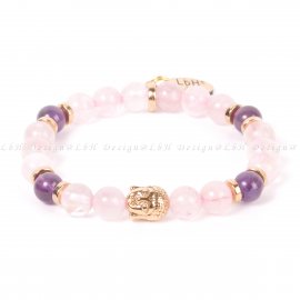 RÓZSAKVARC-AMETISZT - BUDDHA ARANY