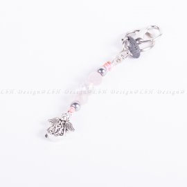 Rózsakvarc-Aqua Aura Kvarc-Ezüst Hematit - Angyal