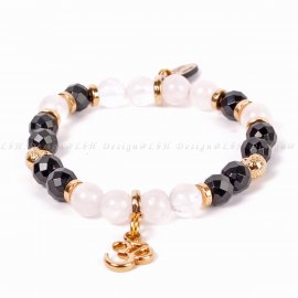 RÓZSAKVARC- FAZETTÁLT ÓNIX - OHM ARANY