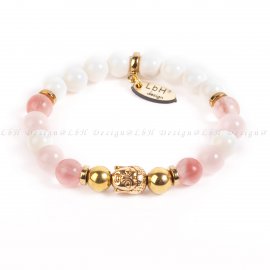 RÓZSAKVARC - MÁLNA KVARC - KAGYLÓ - ARANY HEMATIT - ARANY BUDDHA