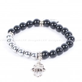 “SILVER SHINE” – EZÜST HEMATIT – ÓNIX - FATIMA KEZE MEDÁL