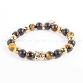 Tigrisszem – Matt Ónix – Arany Hematit - Buddha Arany