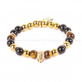 TIGRISSZEM - ÓNIX - ARANY HEMATIT - KOPONYA